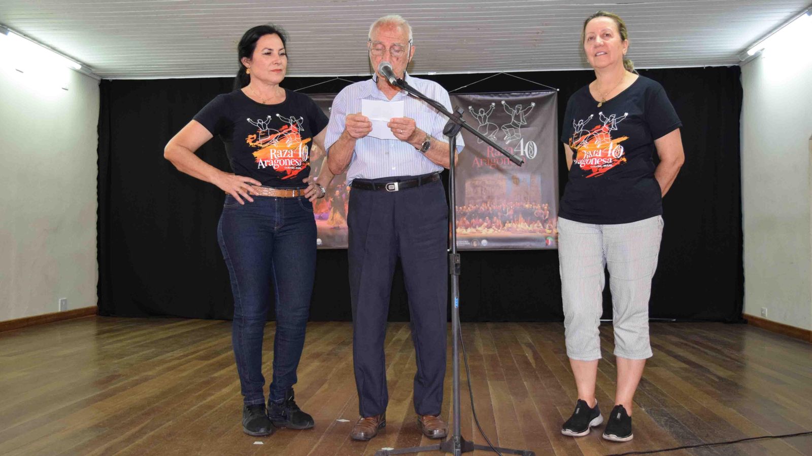 Blanca Hernando, Pedro Barco, ex-presidente del Centro Español del Paraná y Maria del Carmen Pastor Presidenta actual del Centro Español de Paraná