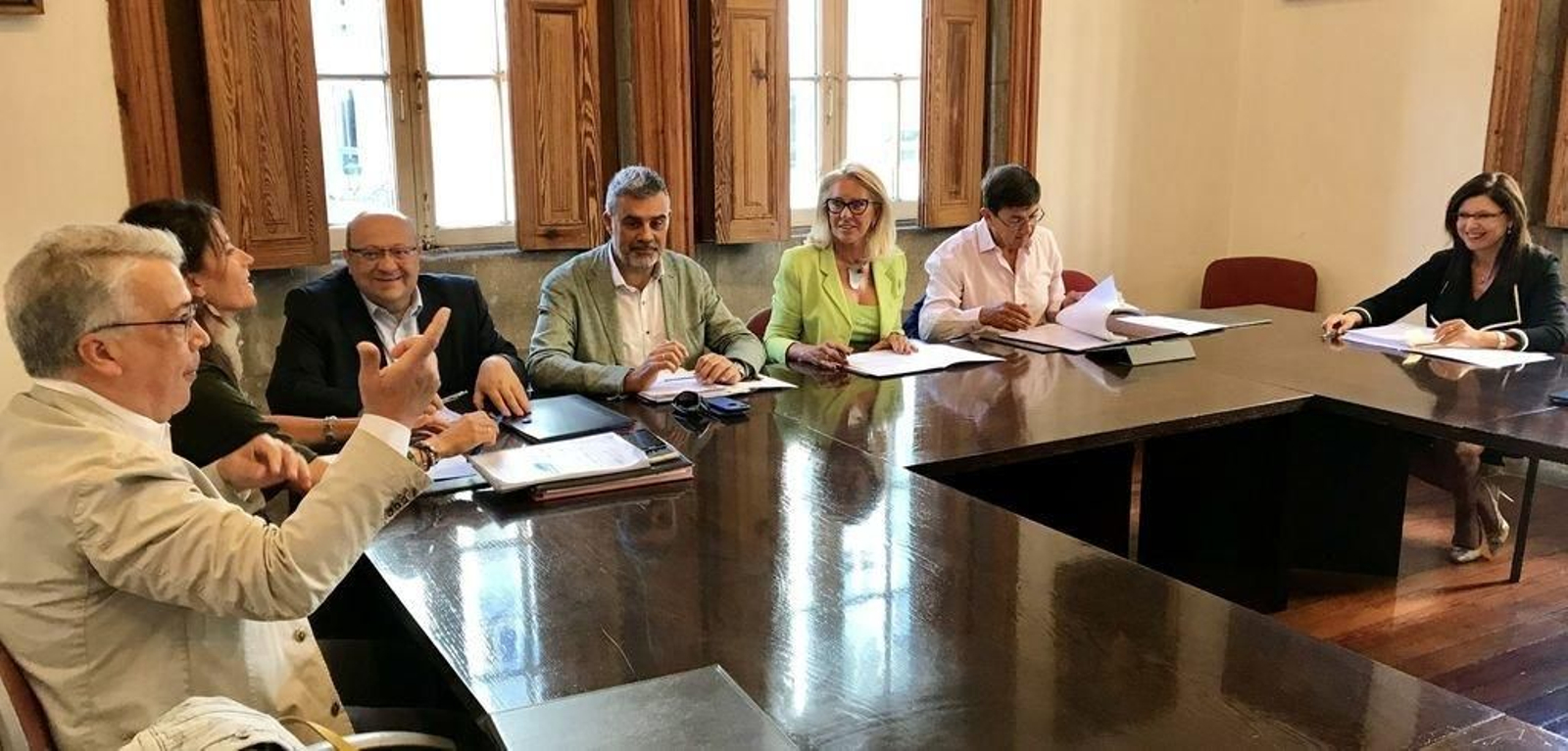 El Consorcio del Casco Vello se reunió ayer.