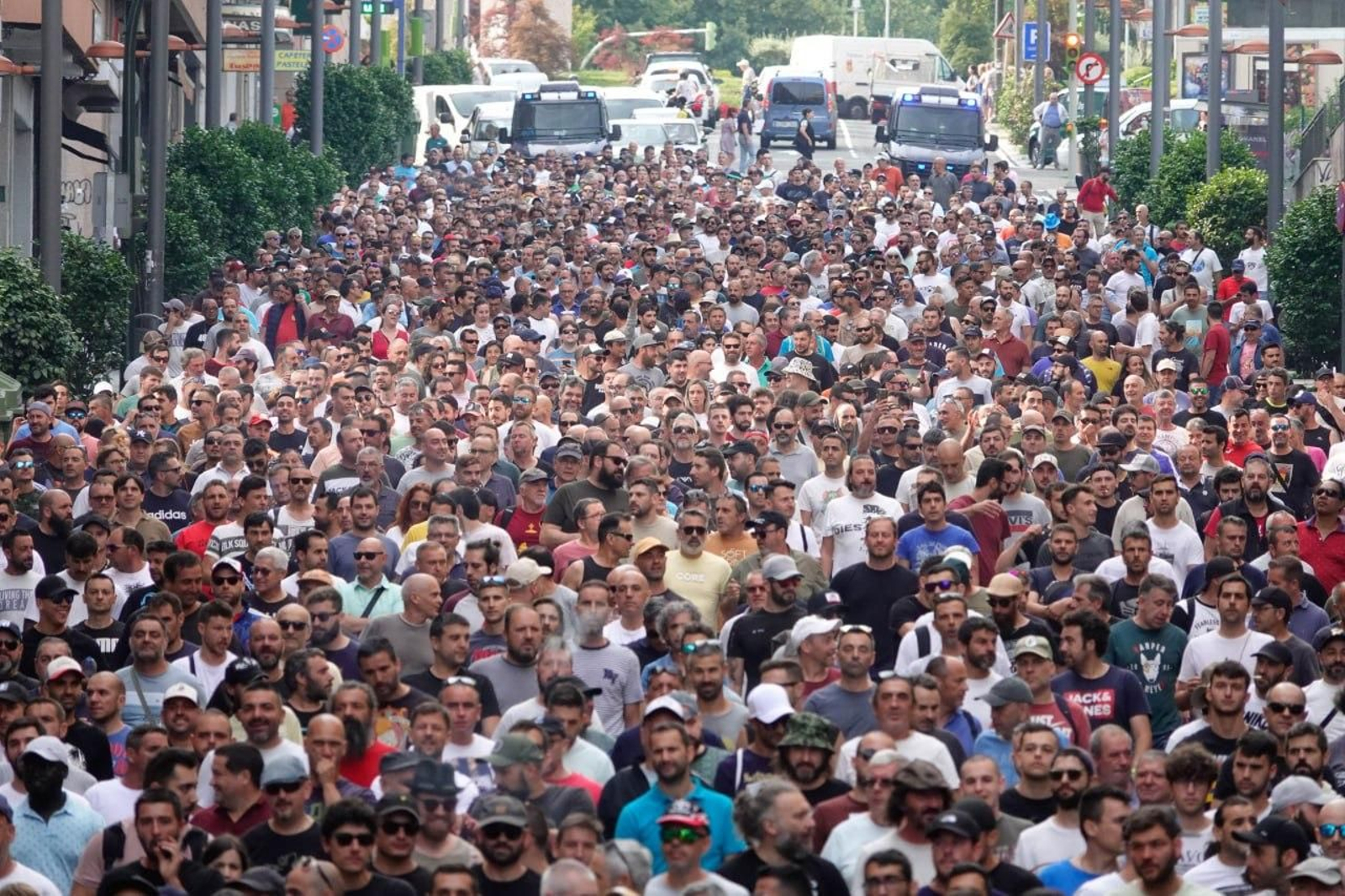 Cuarta jornada de la huelga del metal en Vigo.