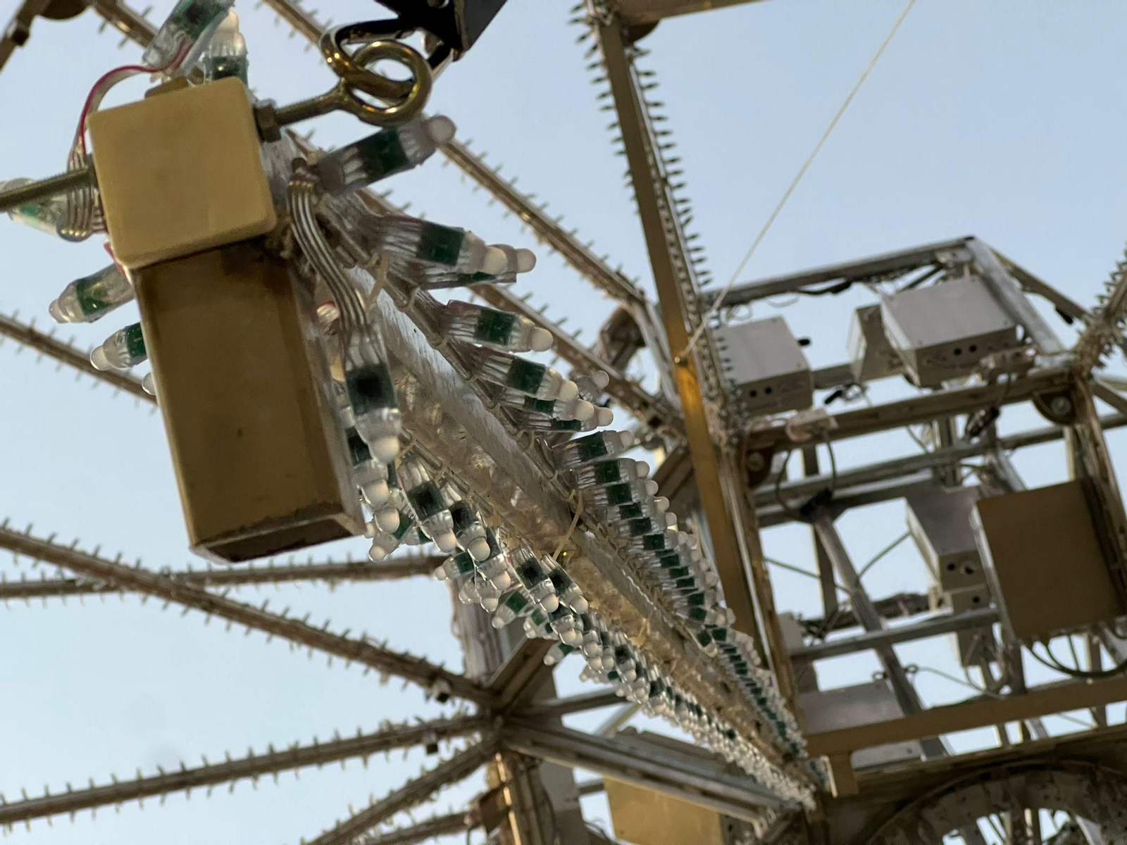 Las luces led de la estrella.