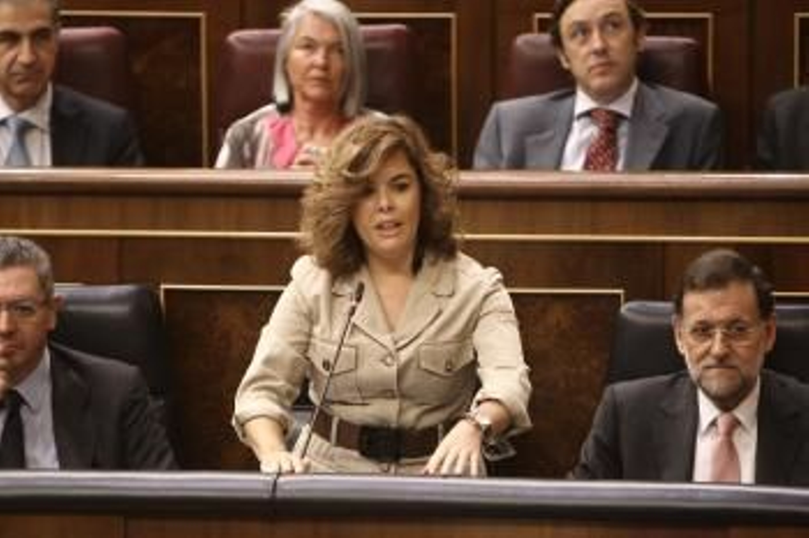 Soraya Sáenz de Santamaría en el Congreso.