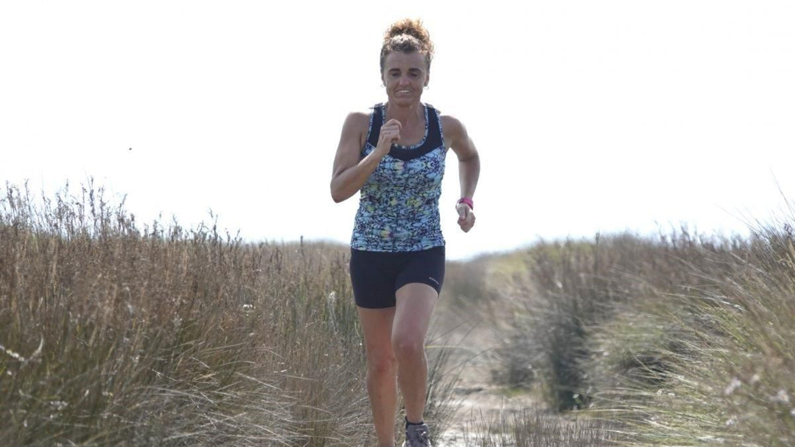 Julia Vaquero, en un entrenamiento en A Guarda en 2020.