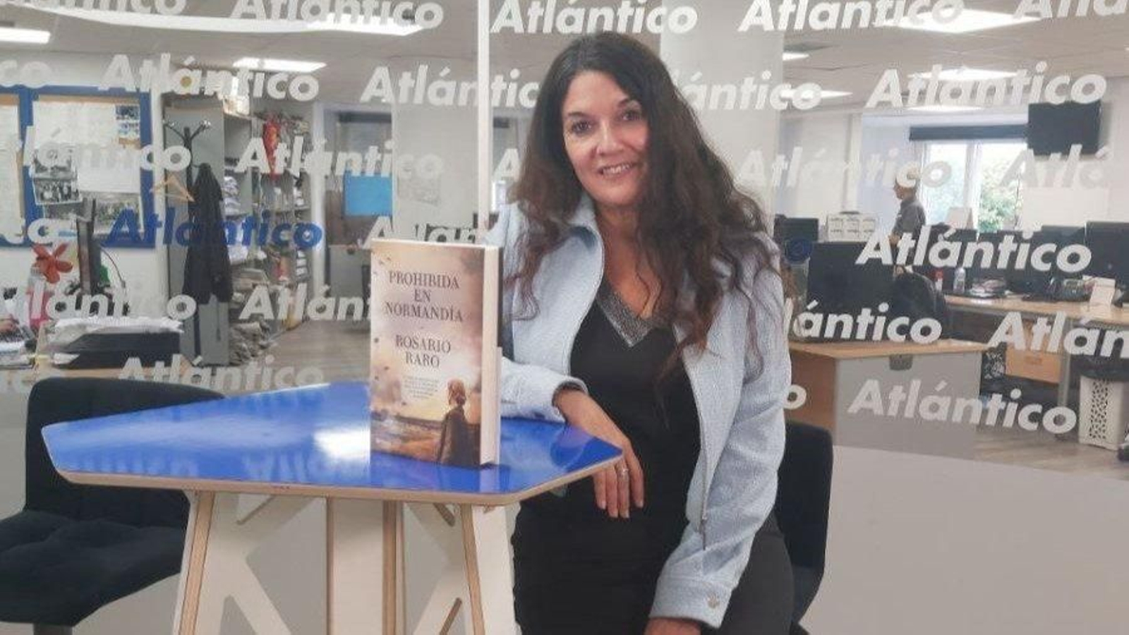 Rosario Raro, durante su visita al set de Atlántico TV.