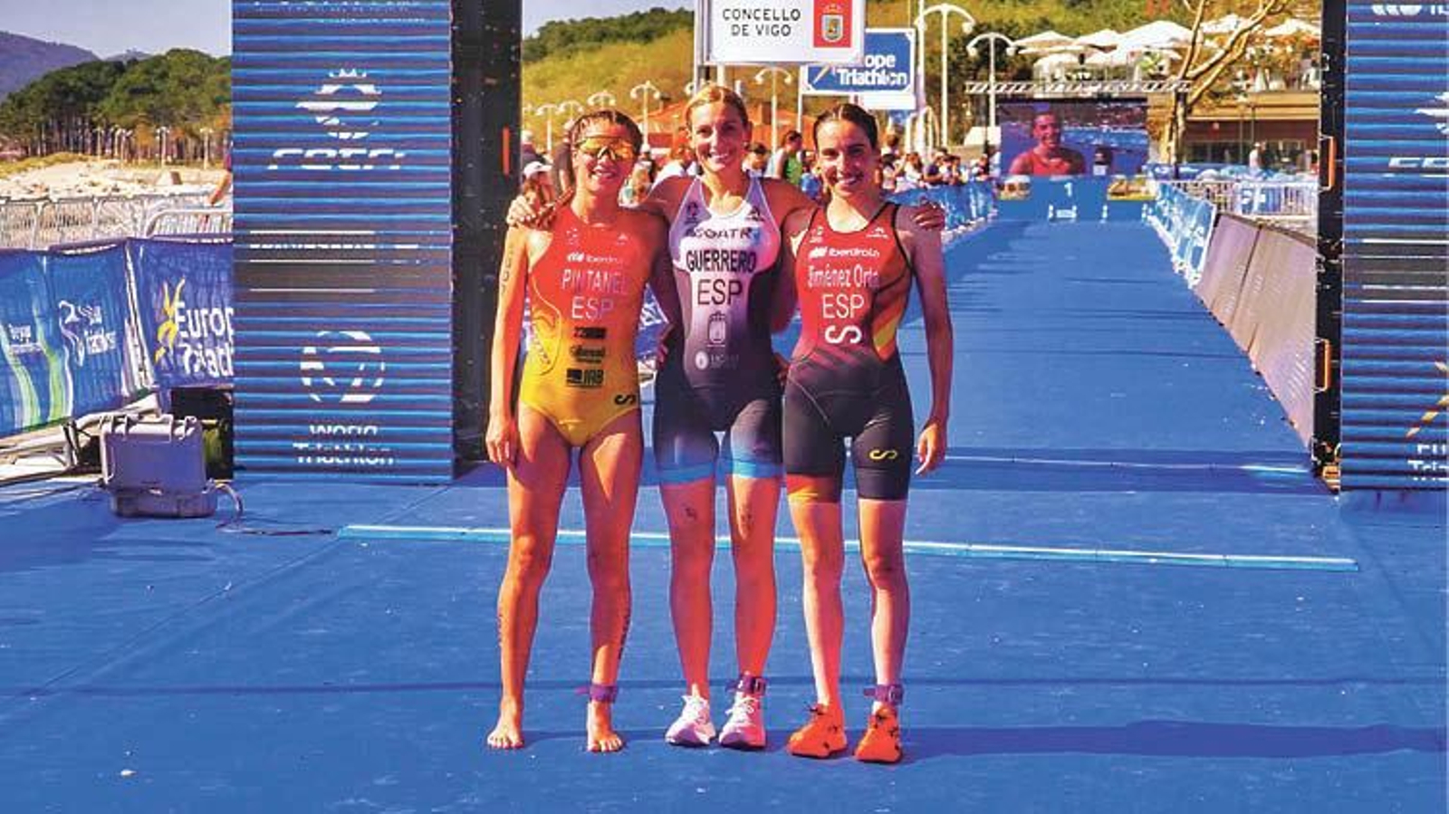 Marta Pintanel, Sara Guerrero y Maite Jiménez-Orta coparon el podio de la cita continental viguesa.