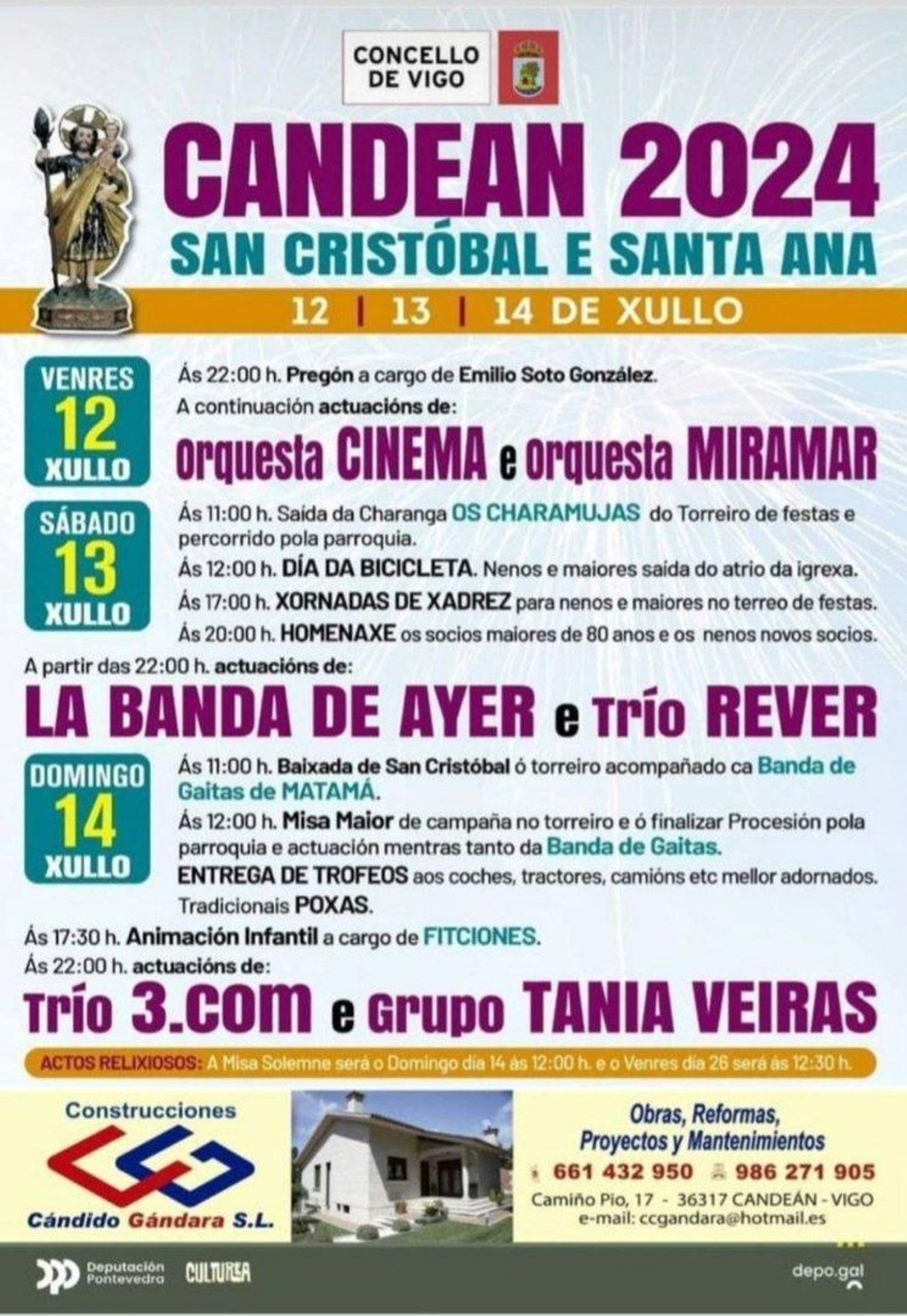 Cartel de las fiestas de Candeán.
