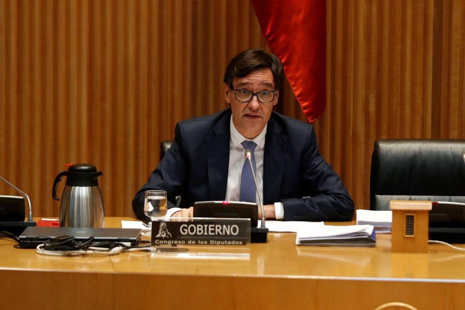 El ministro de Sanidad, Salvador Illa, en la comisión sobre la evolución de la pandemia.