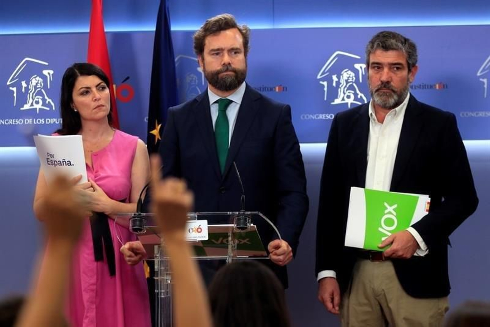 El portavoz de Vox en el Congreso y del comité negociador de estos pactos, Iván Espinosa de los Monteros,c