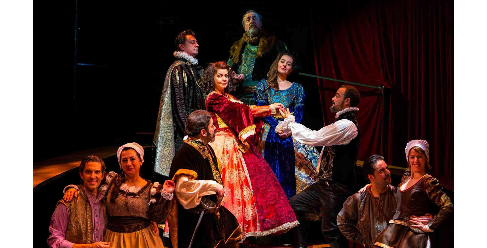 Fotografía cedida por la compañía neoyorquina de teatro en lengua española, Repertorio Español, donde aparecen sus actores durante un ensayo de "La dama boba", una versión "feminista" de este clásico del Siglo de Oro de la literatura española. EFE/Emmanuel Abreu/Repertorio Español