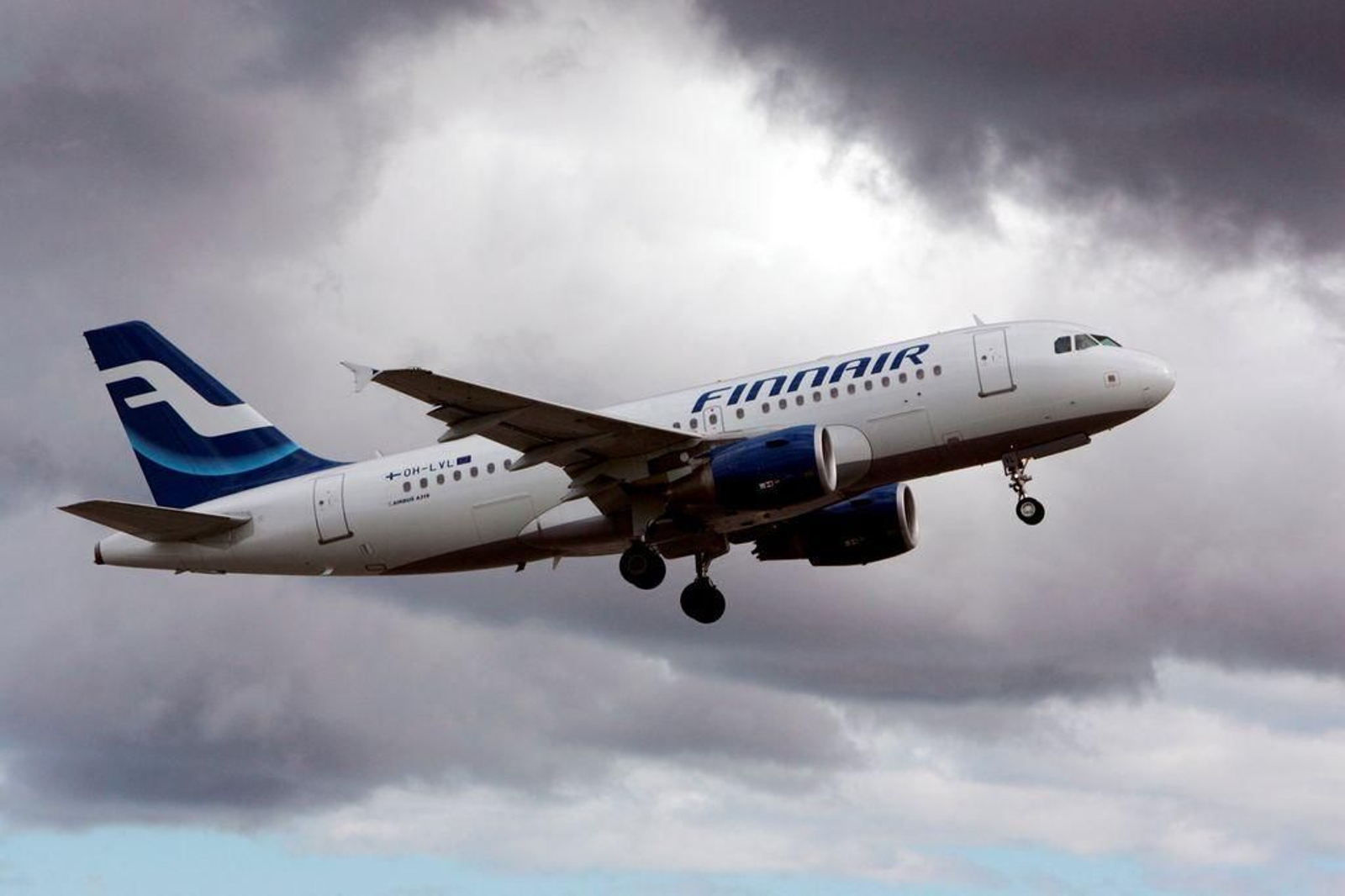 Un Airbus A 319 de la compañía finlandesa Finnair.
