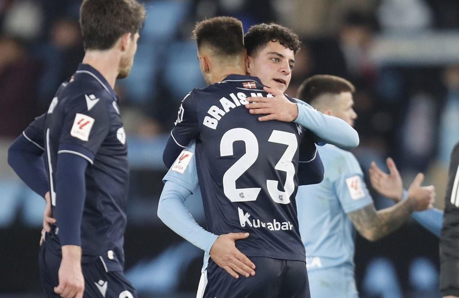 El exceltista Brais Méndez, de vuelta a Balaídos, muy aplaudido.