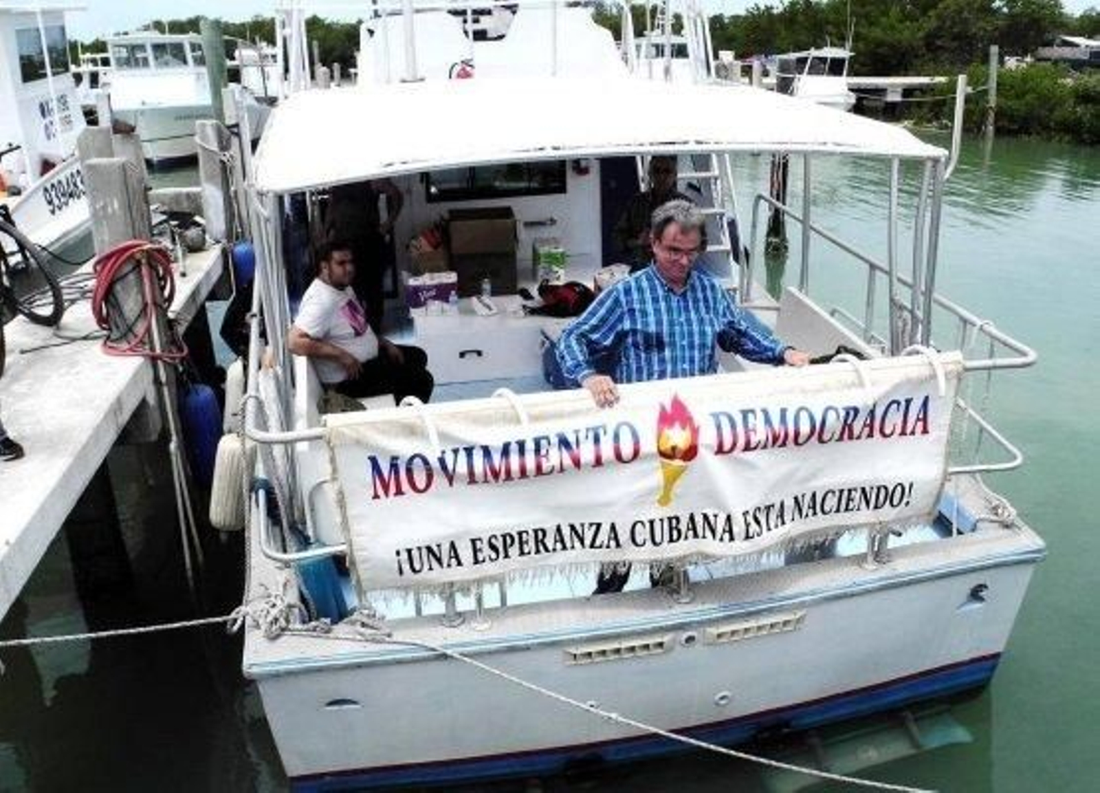 Ramón Saúl Sánchez, líder de la organización del exilio cubano Movimiento Democracia