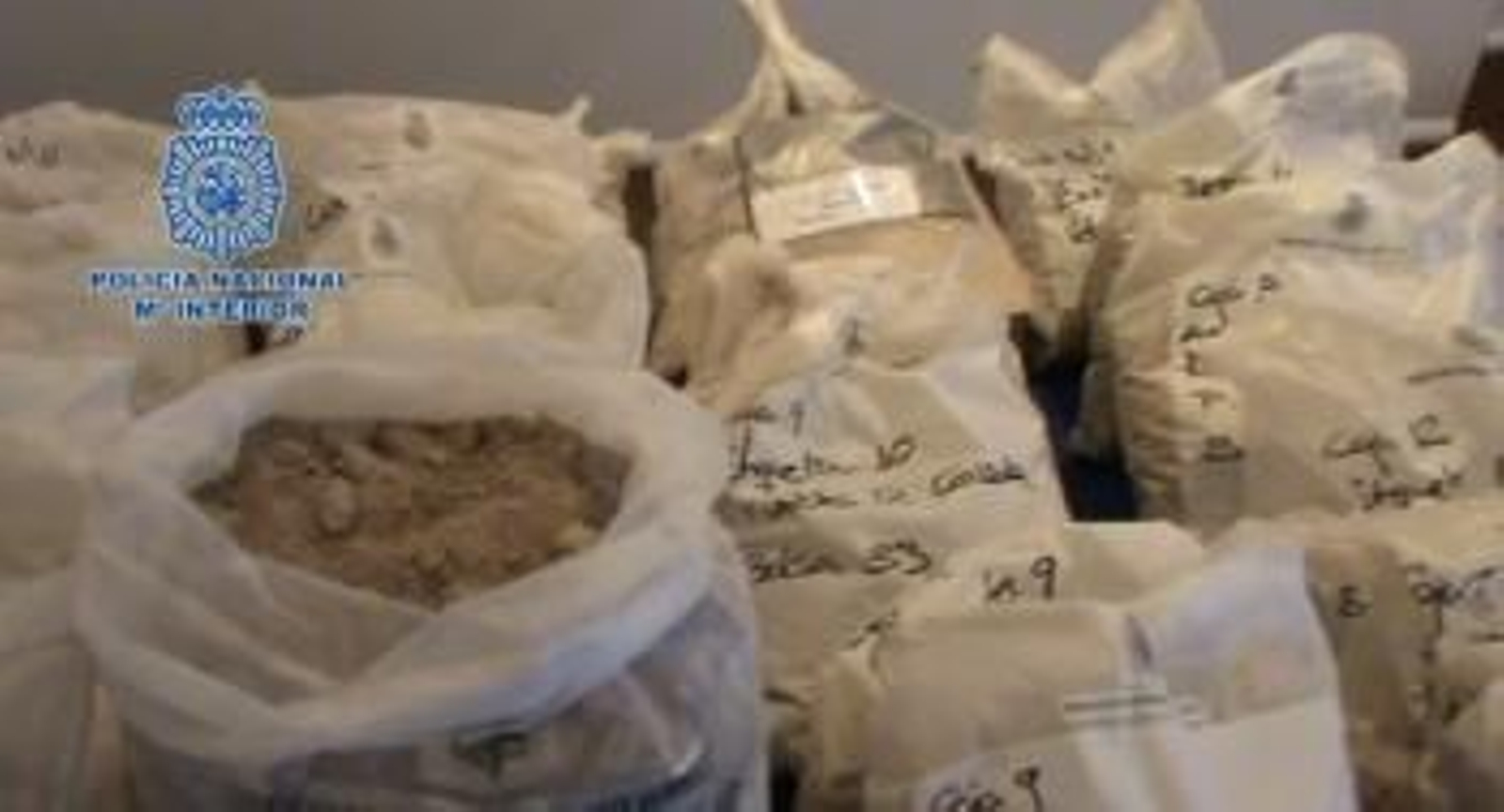 Pasta de cocaína incautada en Valencia.