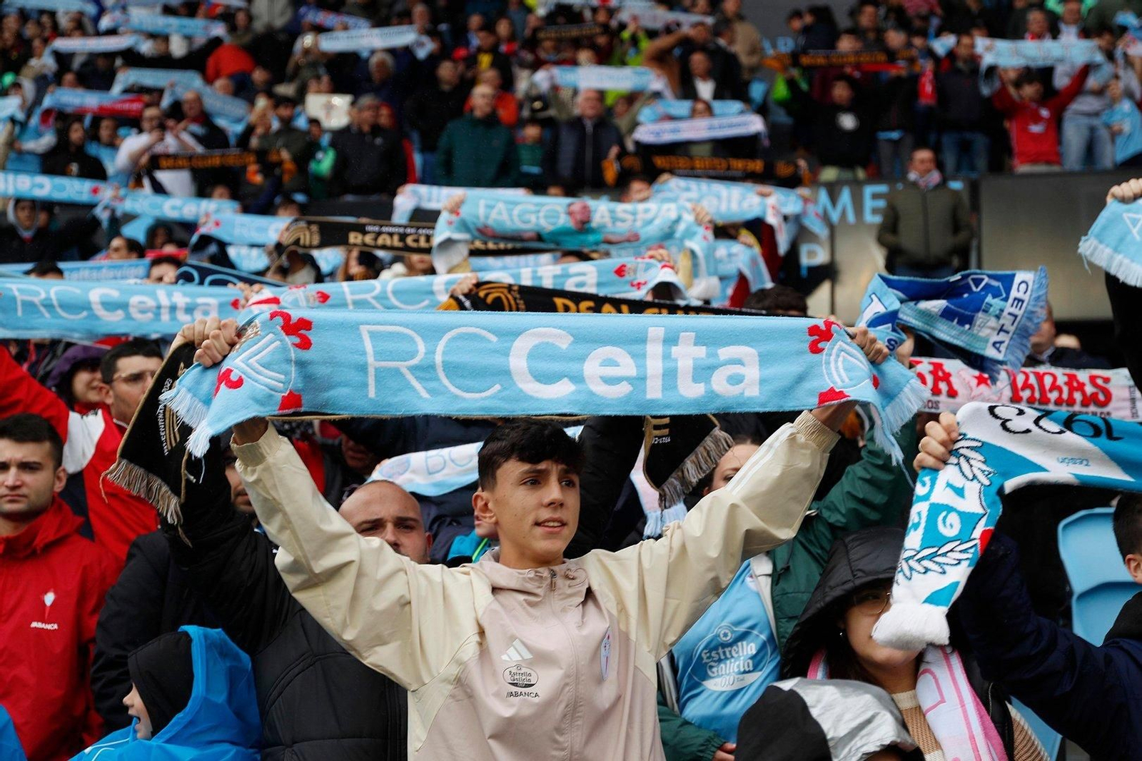 Aficionados celestes en Balaídos.