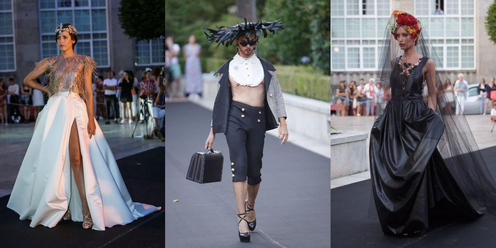 Los"looks" más rompedores se dieron cita en la pasarela situada junto al Sanatorio del Balneario de Mondariz.