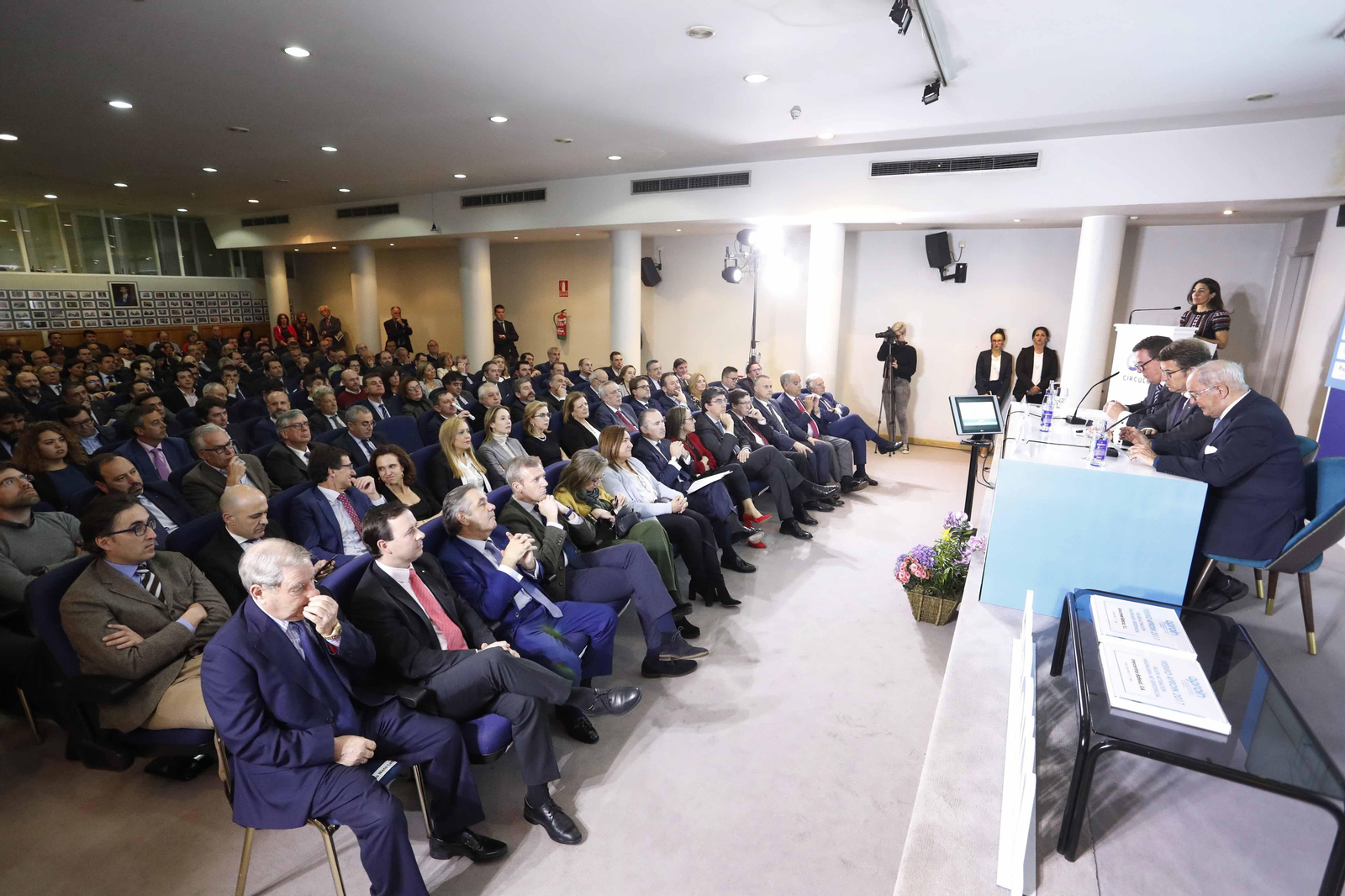 El Club Financiero, ayer en la entrega de los premios Aproin, bajo la presidencia de Alberto Núñez Feijóo
