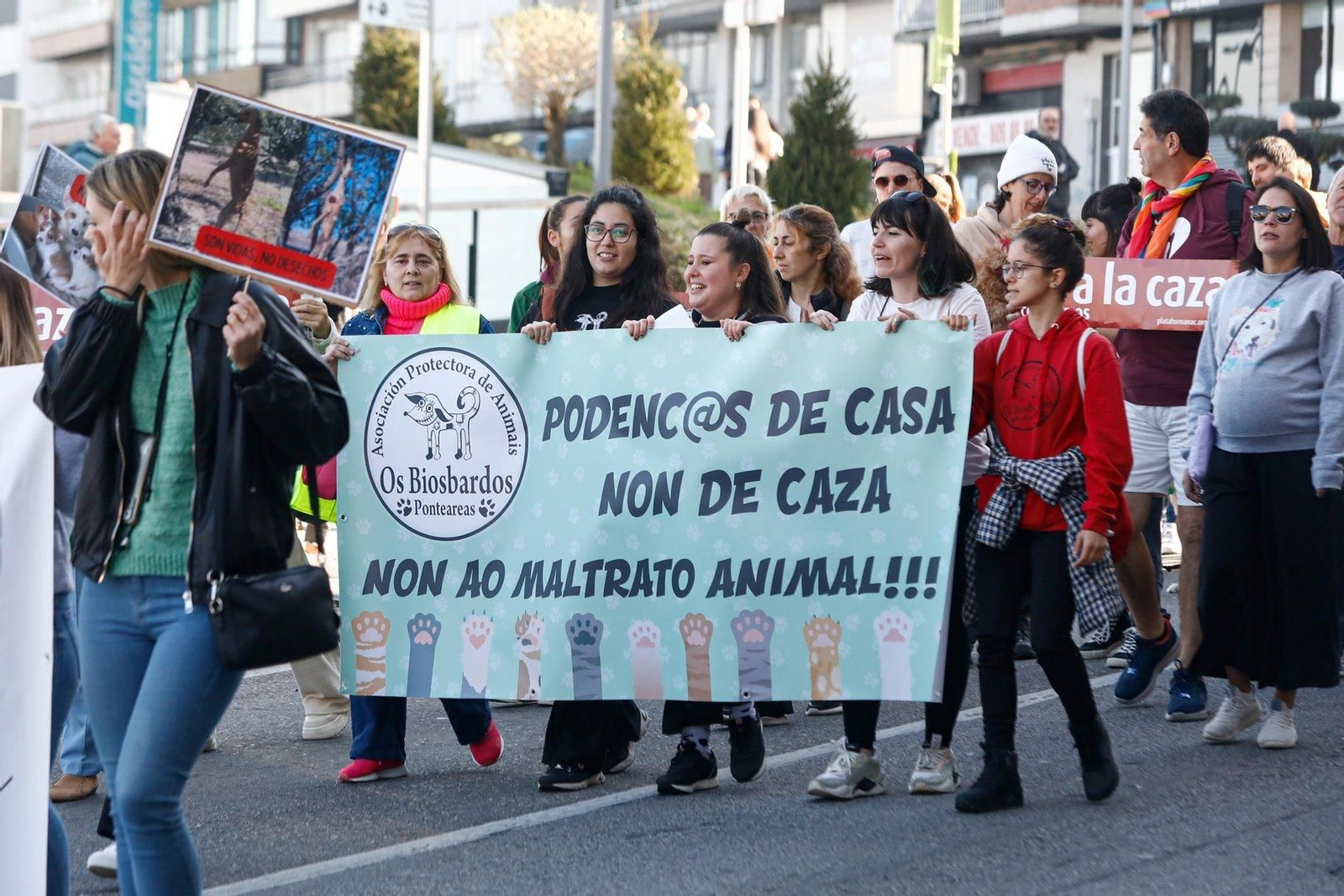 Manifestación en Vigo por los derechos de los animales.