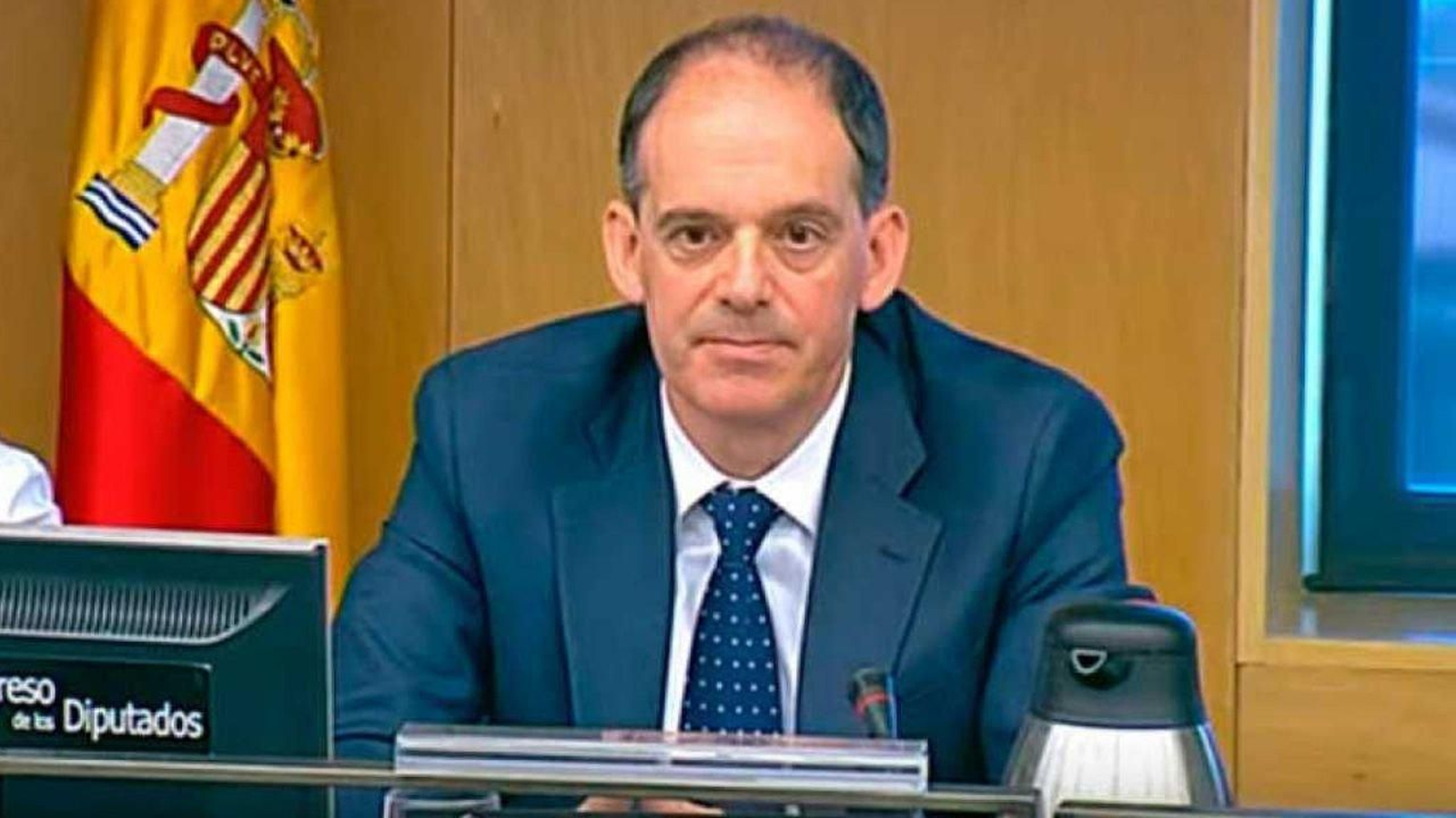 El inspector jefe de la UDEF, Manuel Morocho, durante su comparecencia en el Congreso.