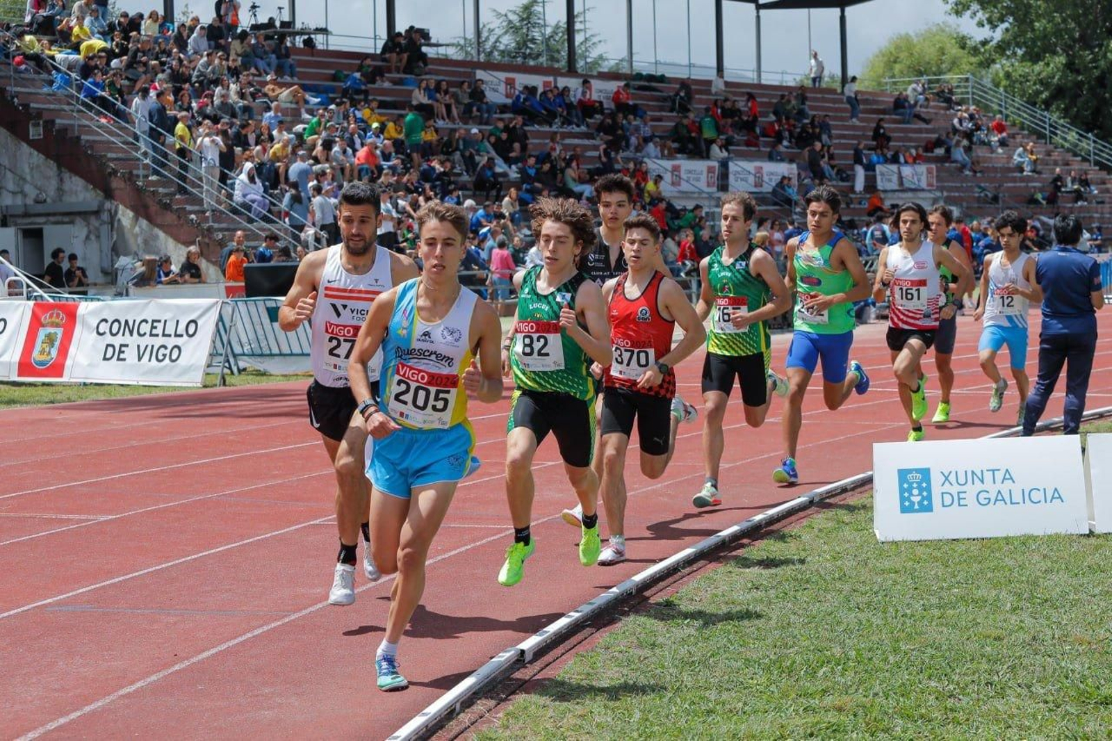 Campeonato Gallego de atletismo, en la pista de Balaídos.