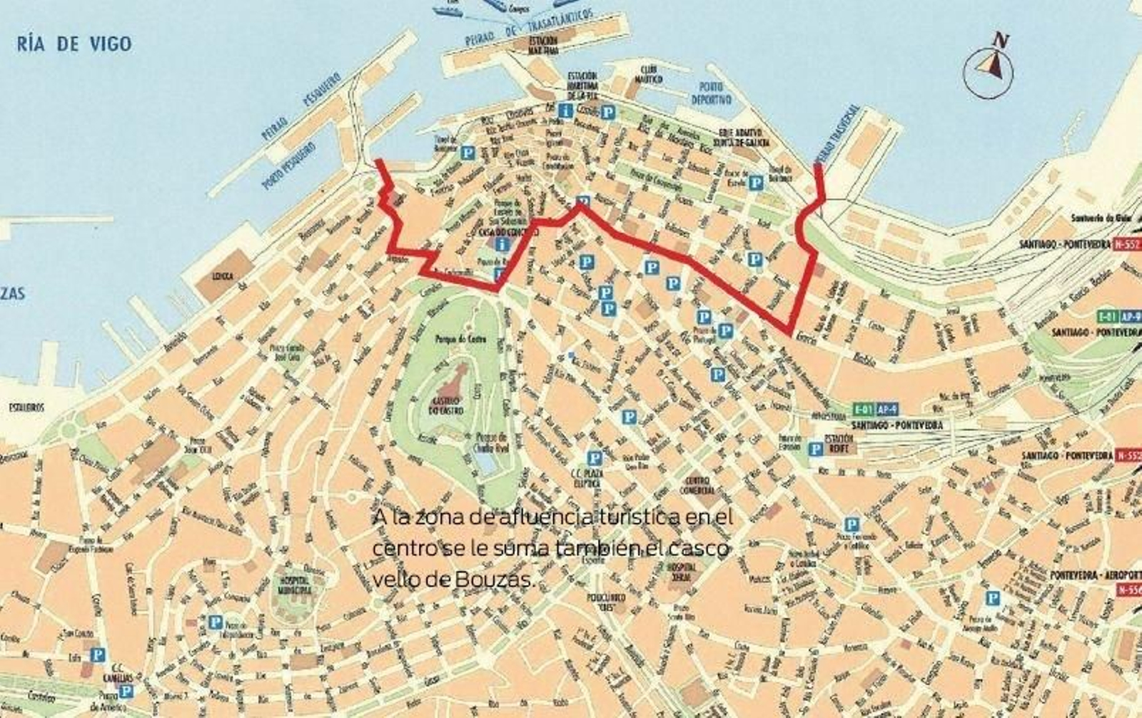 La propuesta de liberalización comercial del Concello incluye el Casco Vello.