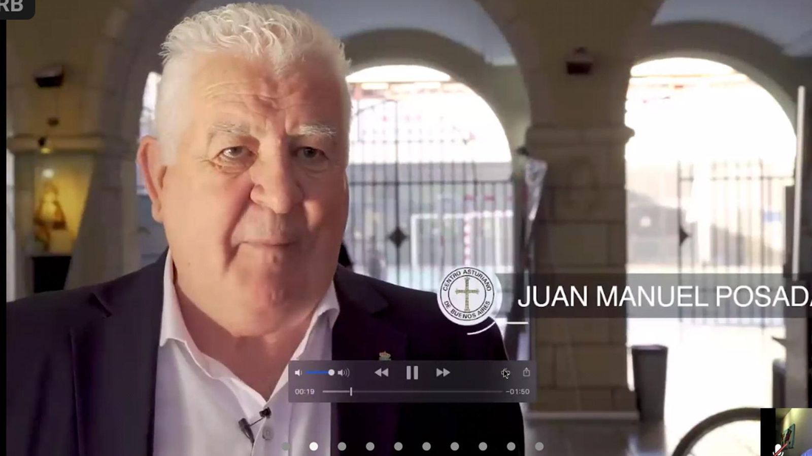 Argentina Juan Manuel Posada presidente Centro Asturiano