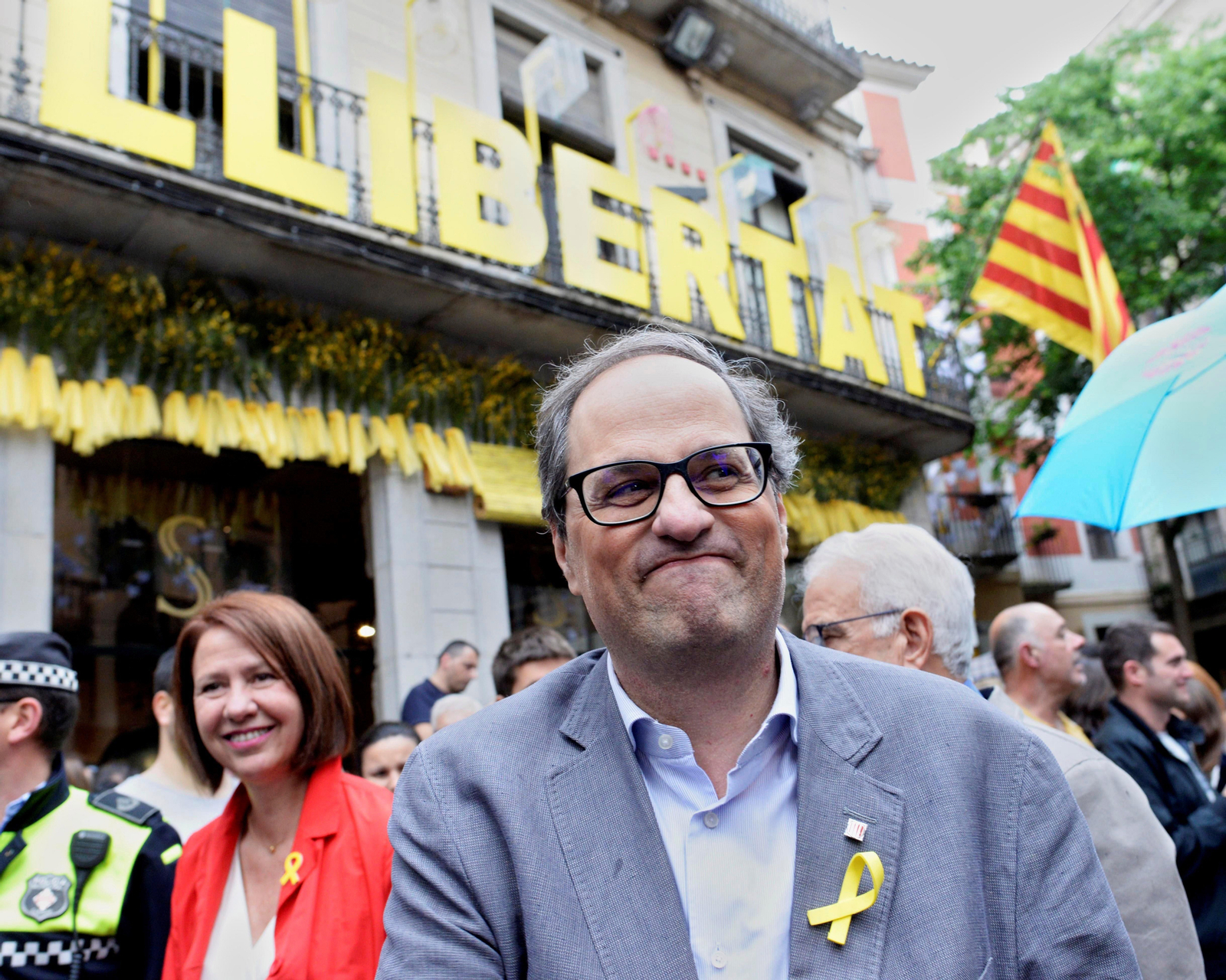 Torra, durante una visita a Girona, con motivo de un festival floral en la ciudad.