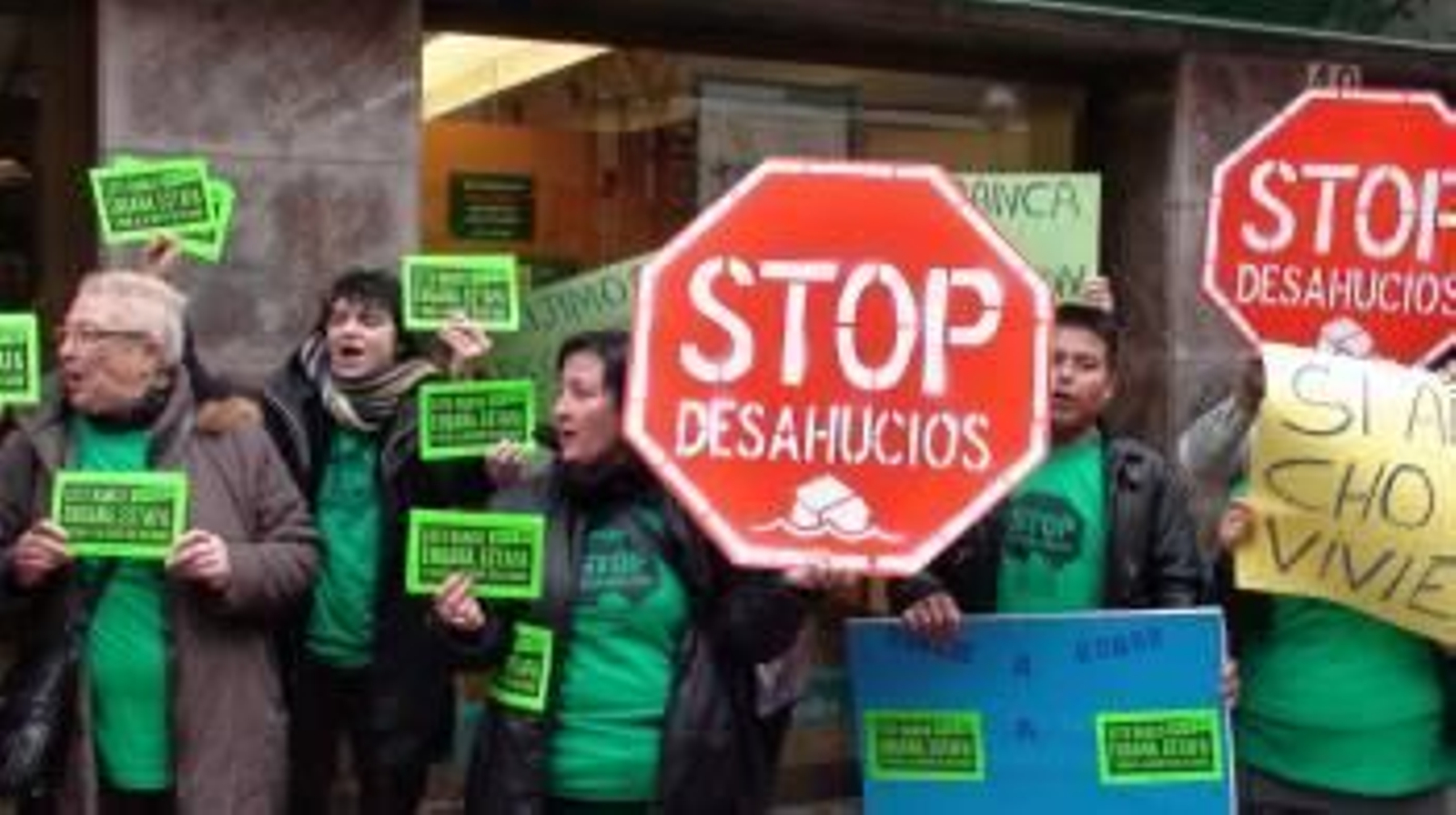 Una concentración organizada por la plataforma Stop Desahucios.