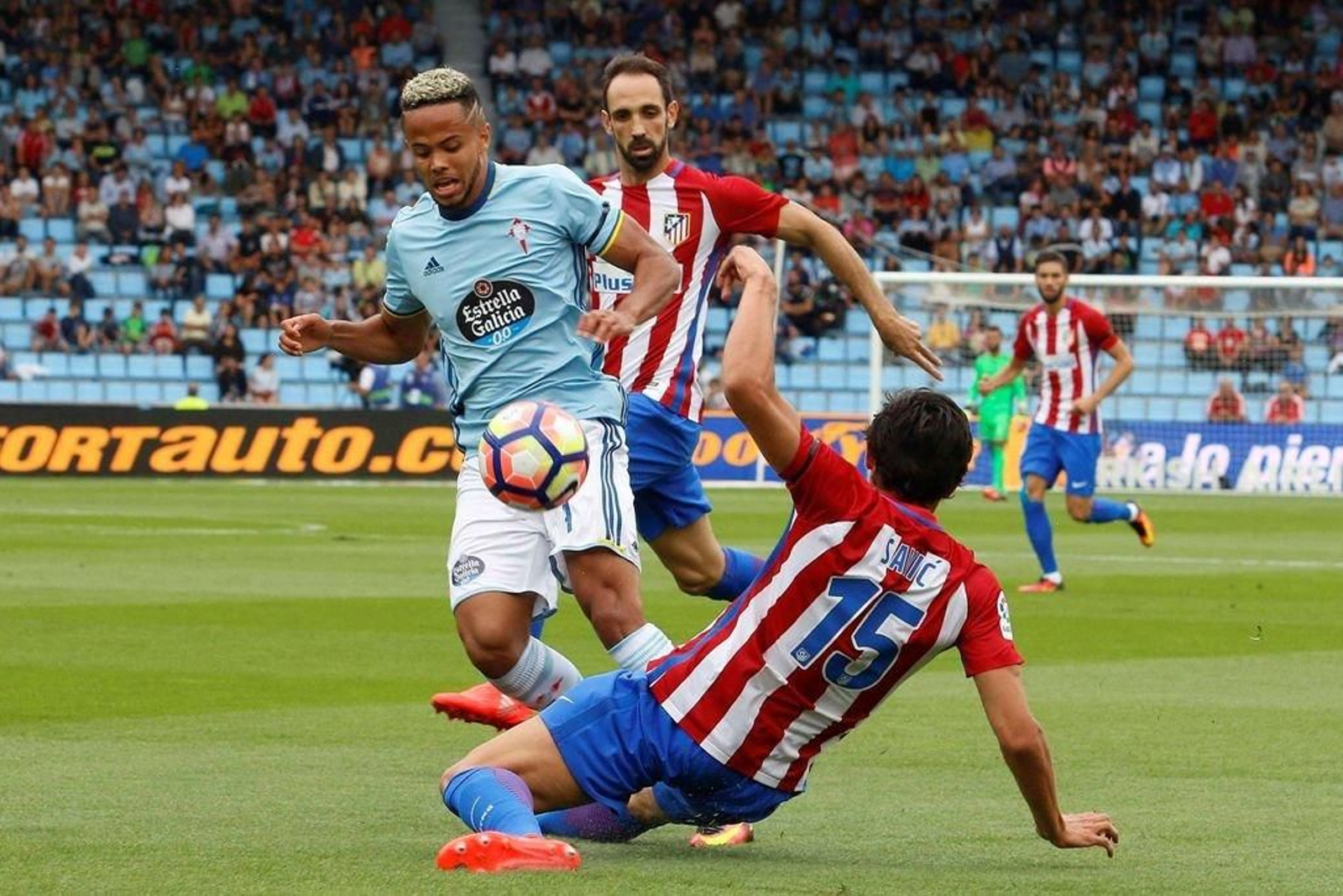 Théo Bongonda, durante el partido del pasado sábado en Balaídos.