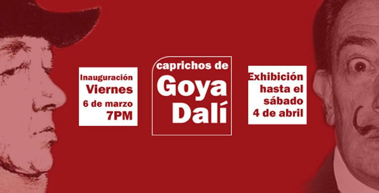 Cartel de la exposición del Instituto Cervantes de Nueva York sobre "Los caprichos" de Goya y Dalí.