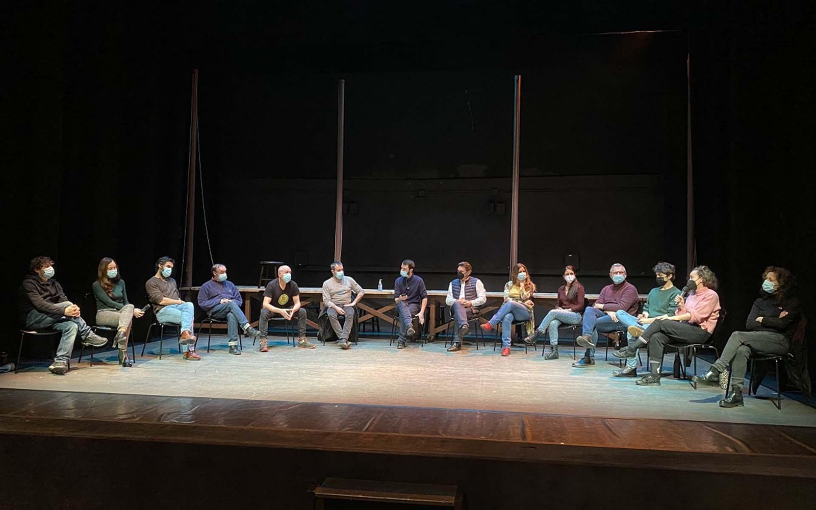 Imagen del coloquio que se celebró en el Salón Teatro de Santiago de Compostela