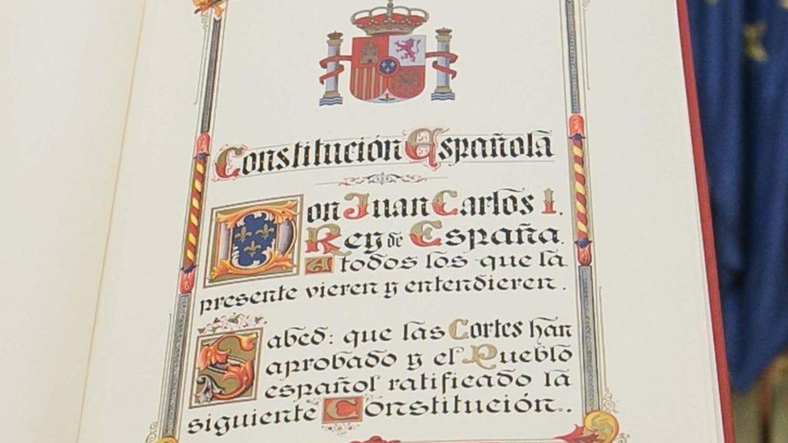 La Constitución española.