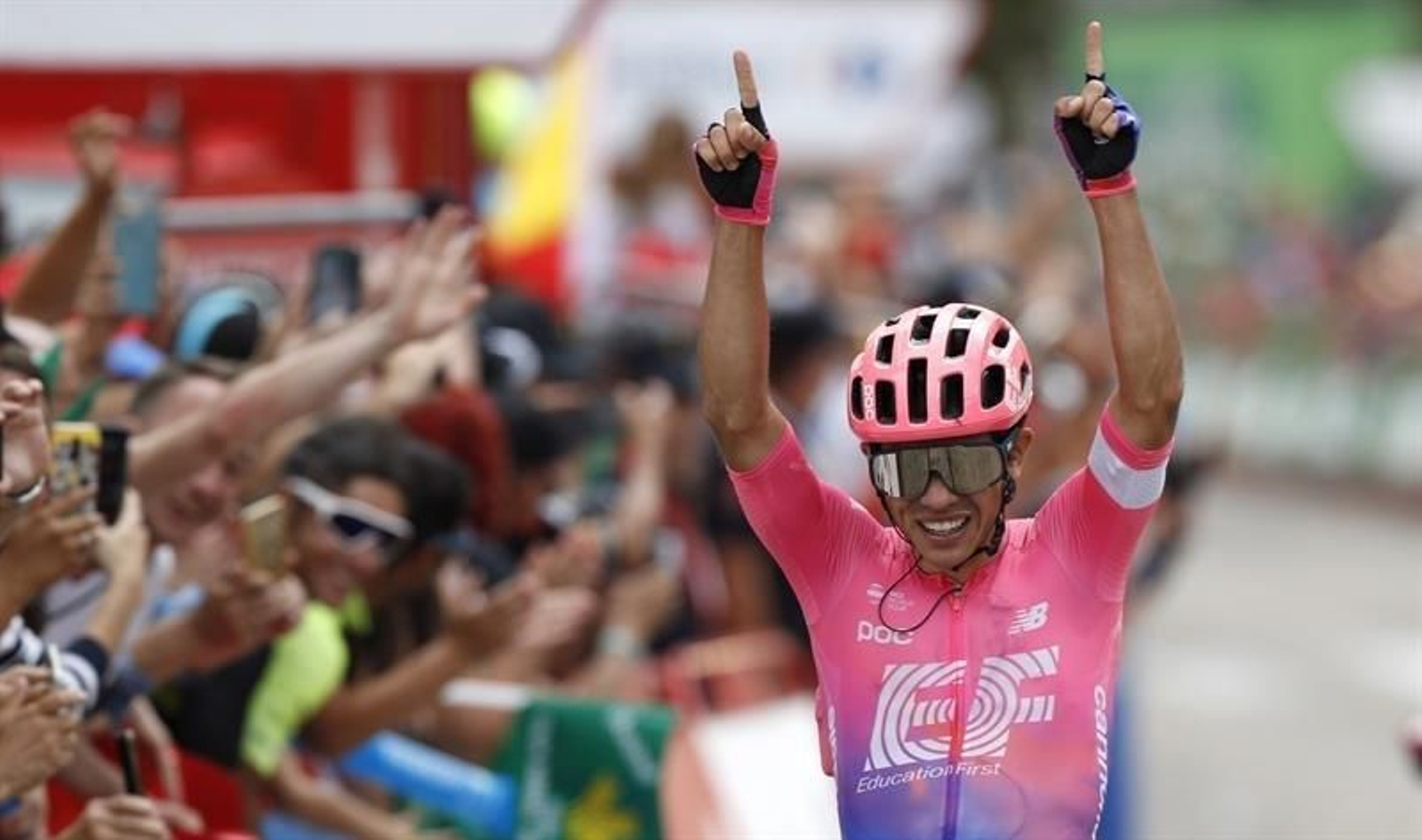 El ciclista colombiano del equipo EF Education First, Sergio Higuita