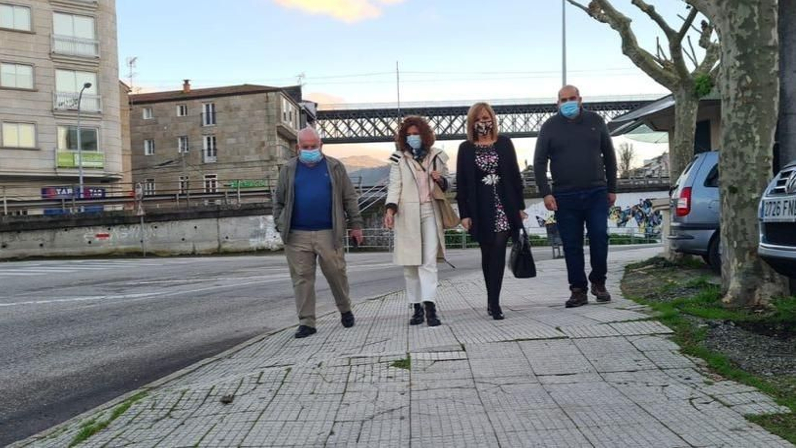 Leticia Gallego y la alcaldesa de Redondela, Digna Rivas, en el encuentro mantenido ayer.