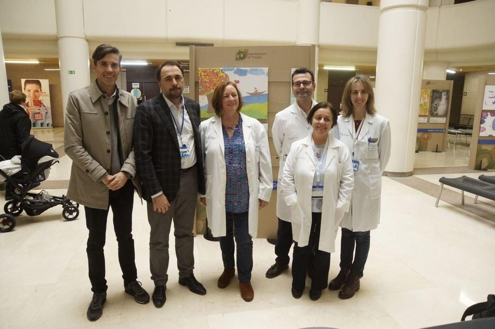 Julio García (segundo por la derecha) en el Meixoeiro.