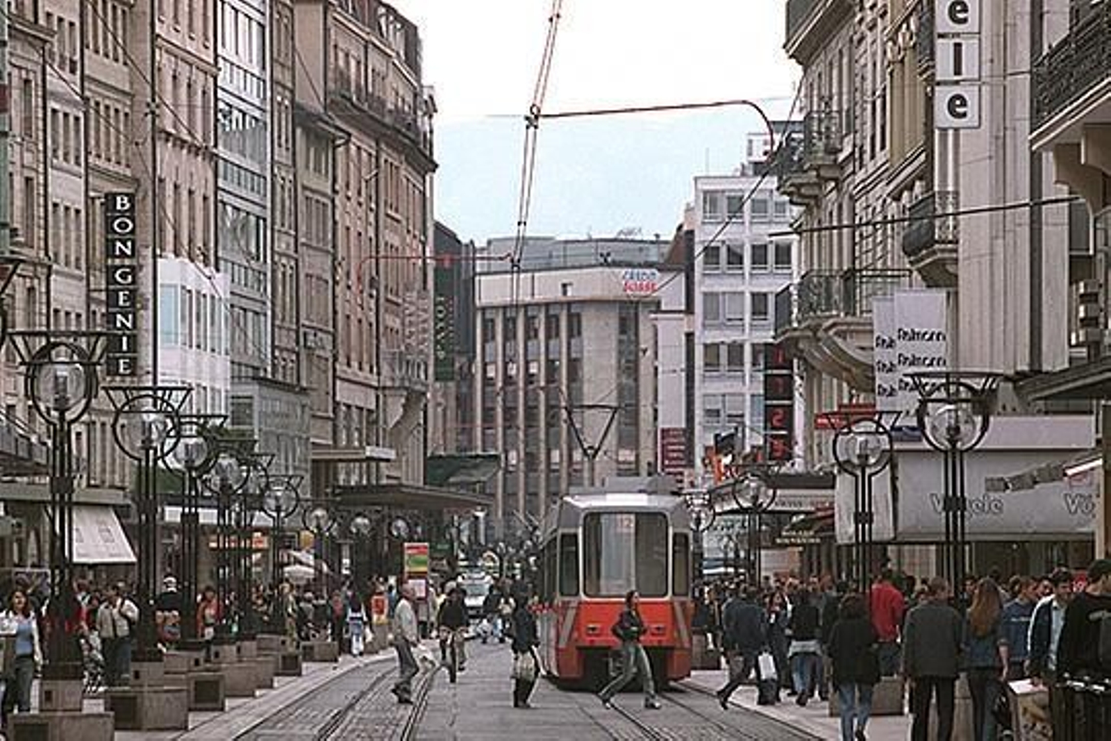 Vista de una calle en la localidad de Ginebra.
