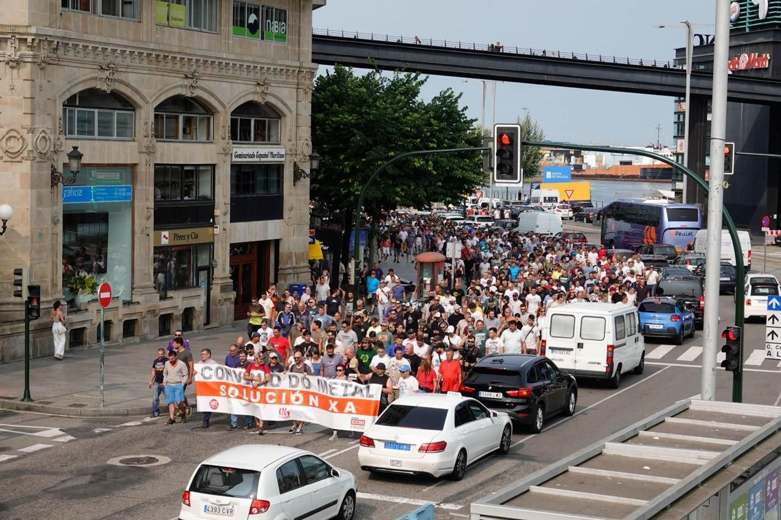Cuarta jornada de la huelga del metal en Vigo.