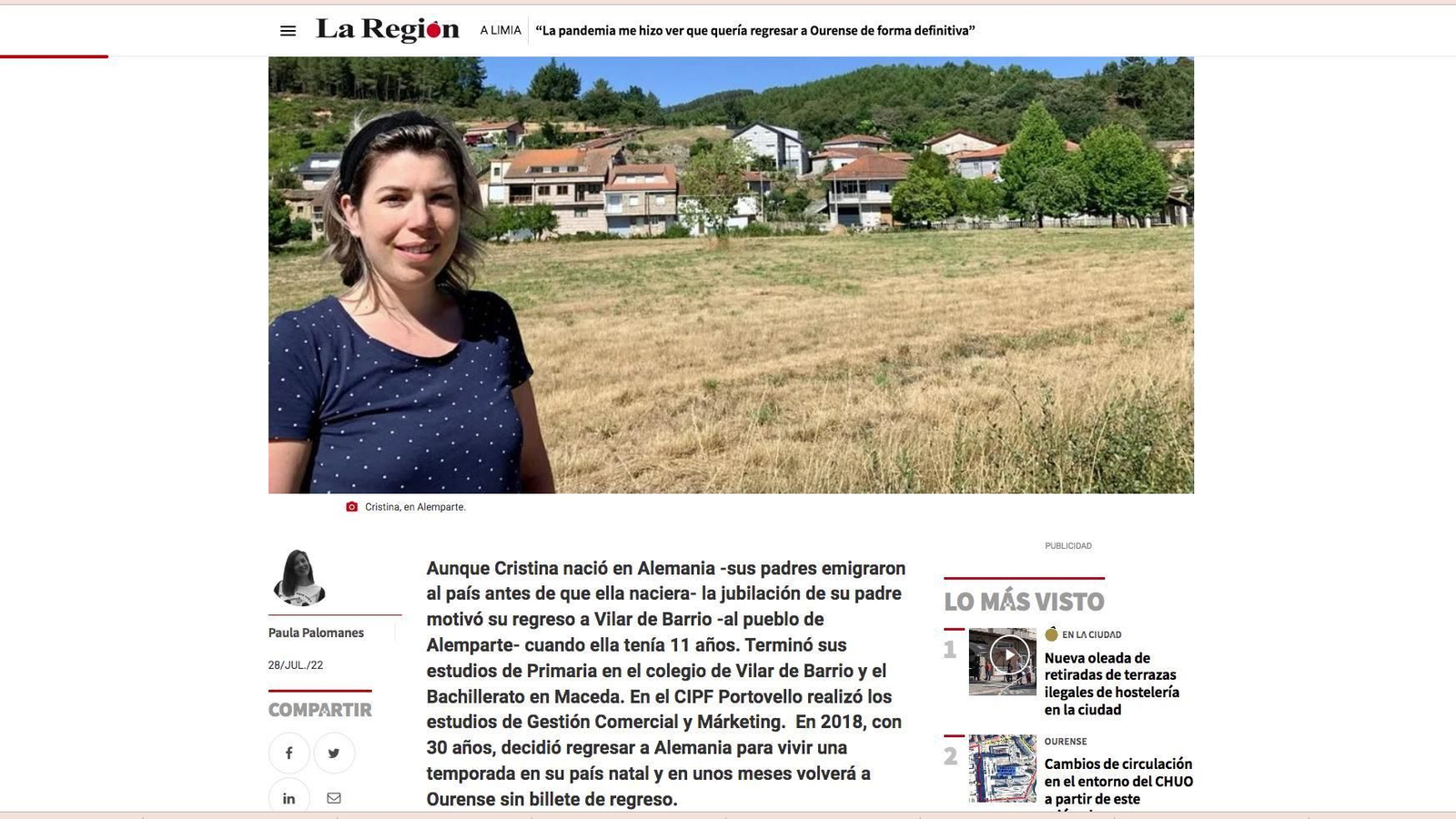 Cristina, en Alemparte