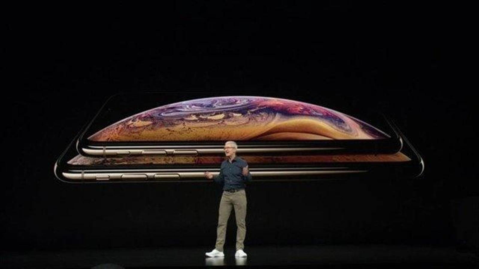 Tim Cook en la presentación del iPhone Xs