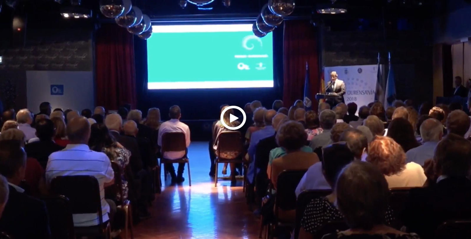 Uno de los momento de la celebración de la gala del Premio Ourensanía.