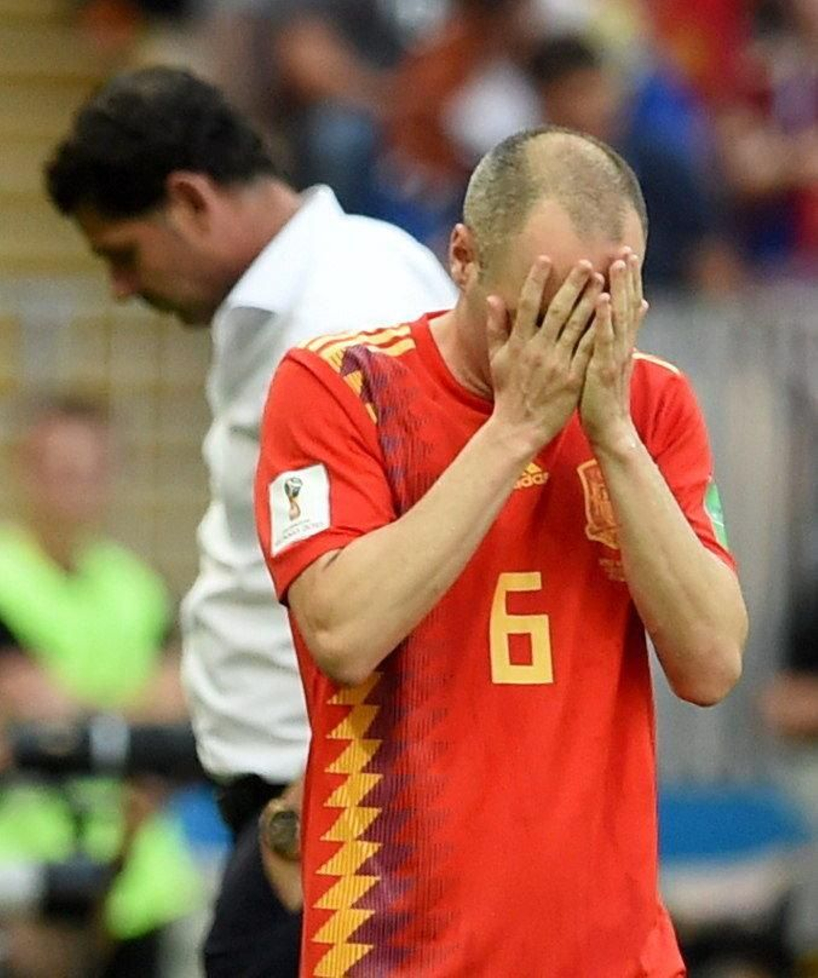 Iniesta disputó ayer su último encuentro con España.