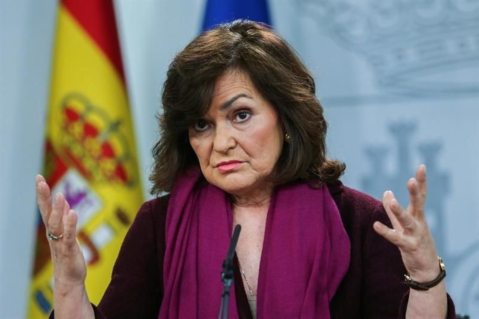 La vicepresidenta del Gobierno, Carmen Calvo