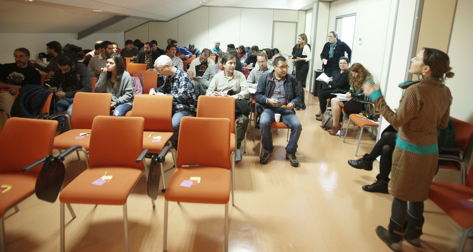 La jornada celebrada en el edificio Cambón, en el momento del descanso matutino.