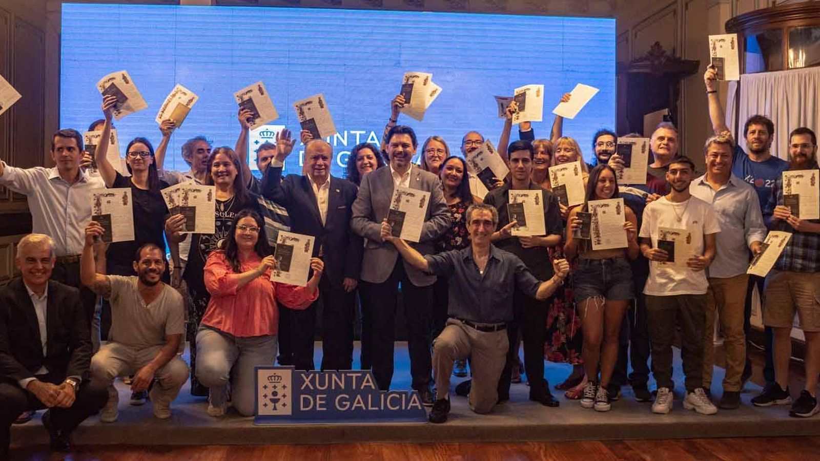 Imagen de Buenos Aires de la entrega de compostelas a las y los participantes en el Conecta co Xacobeo 2022 de la SXE 