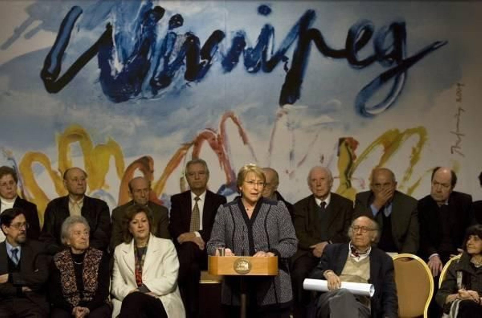 Discurso de la presidenta Bachelet ante los niños de la guerra del Winnipeg.