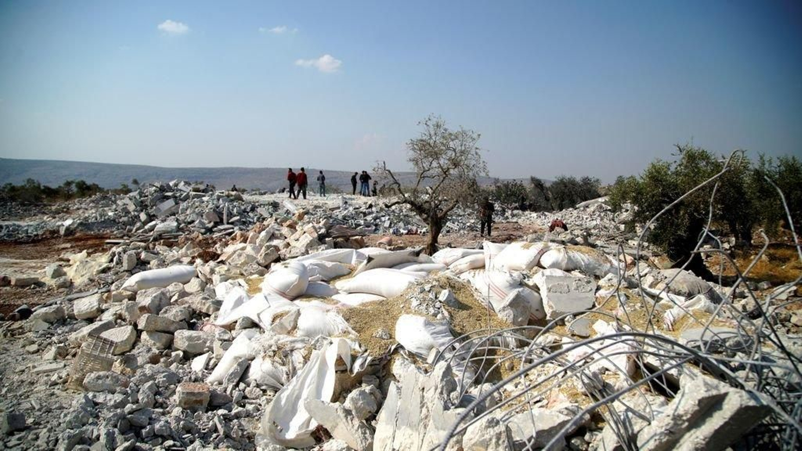 Estado en que quedaron las casas de la localidad de Barisha donde se desarrolló la operación.