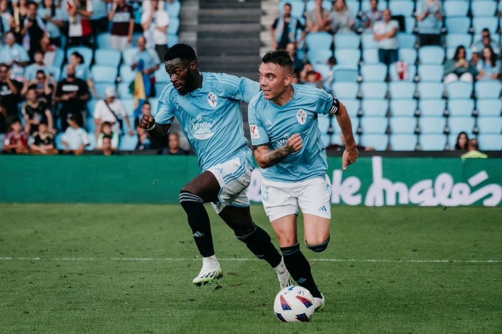 Iago Aspas ha marcado un gol en lo que va de temporada; Borja Iglesias todavía no se ha estrenado en Liga.