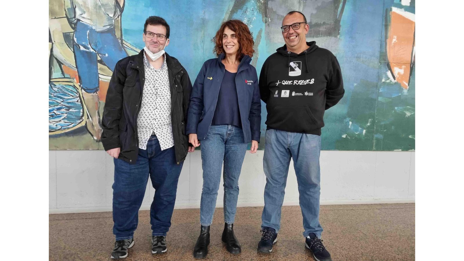 Imagen de la llegada de participantes procedentes de Canarias