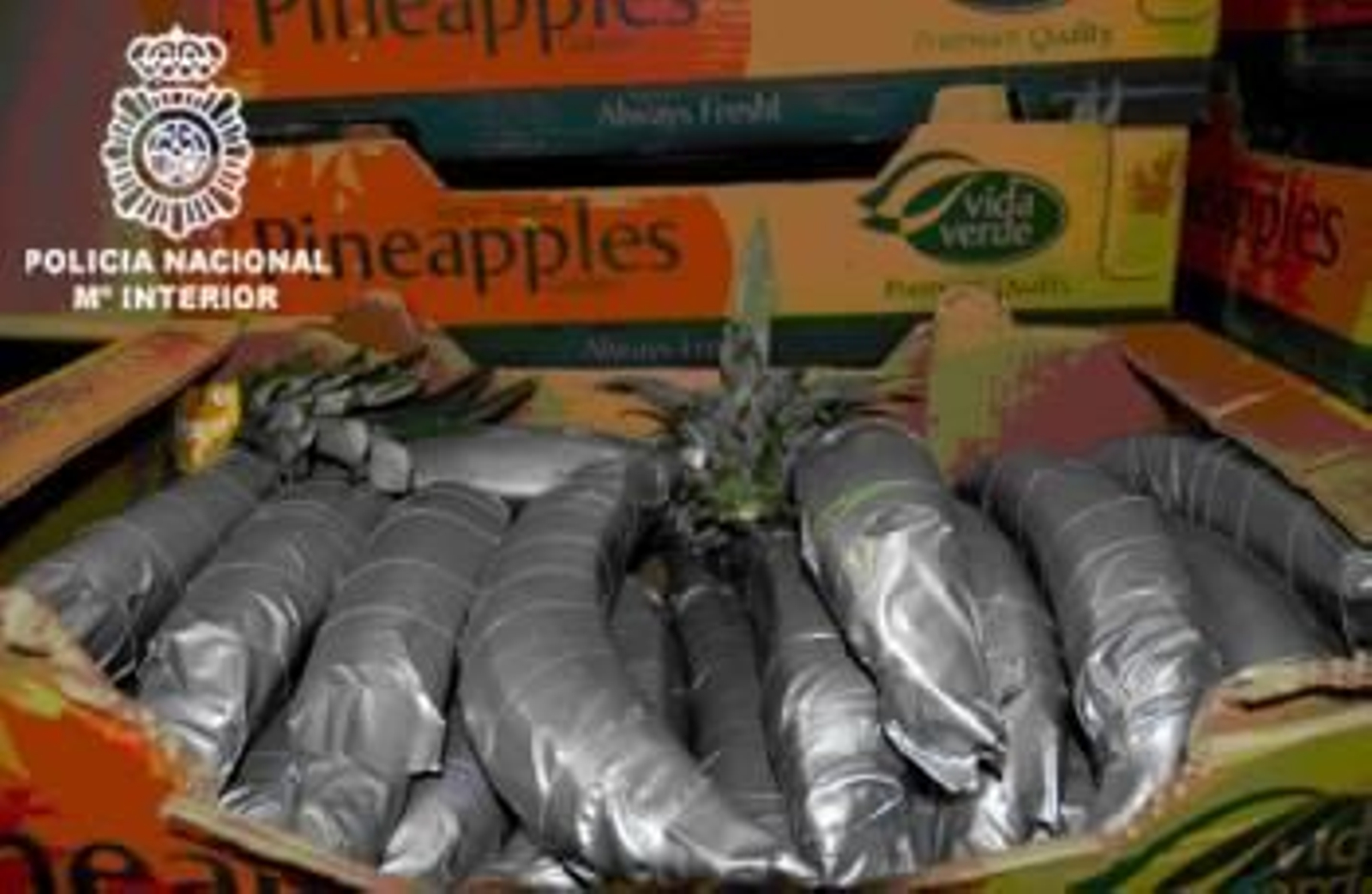 Parte de los paquetes con droga incautados por la Policía en A Coruña. (Foto: )