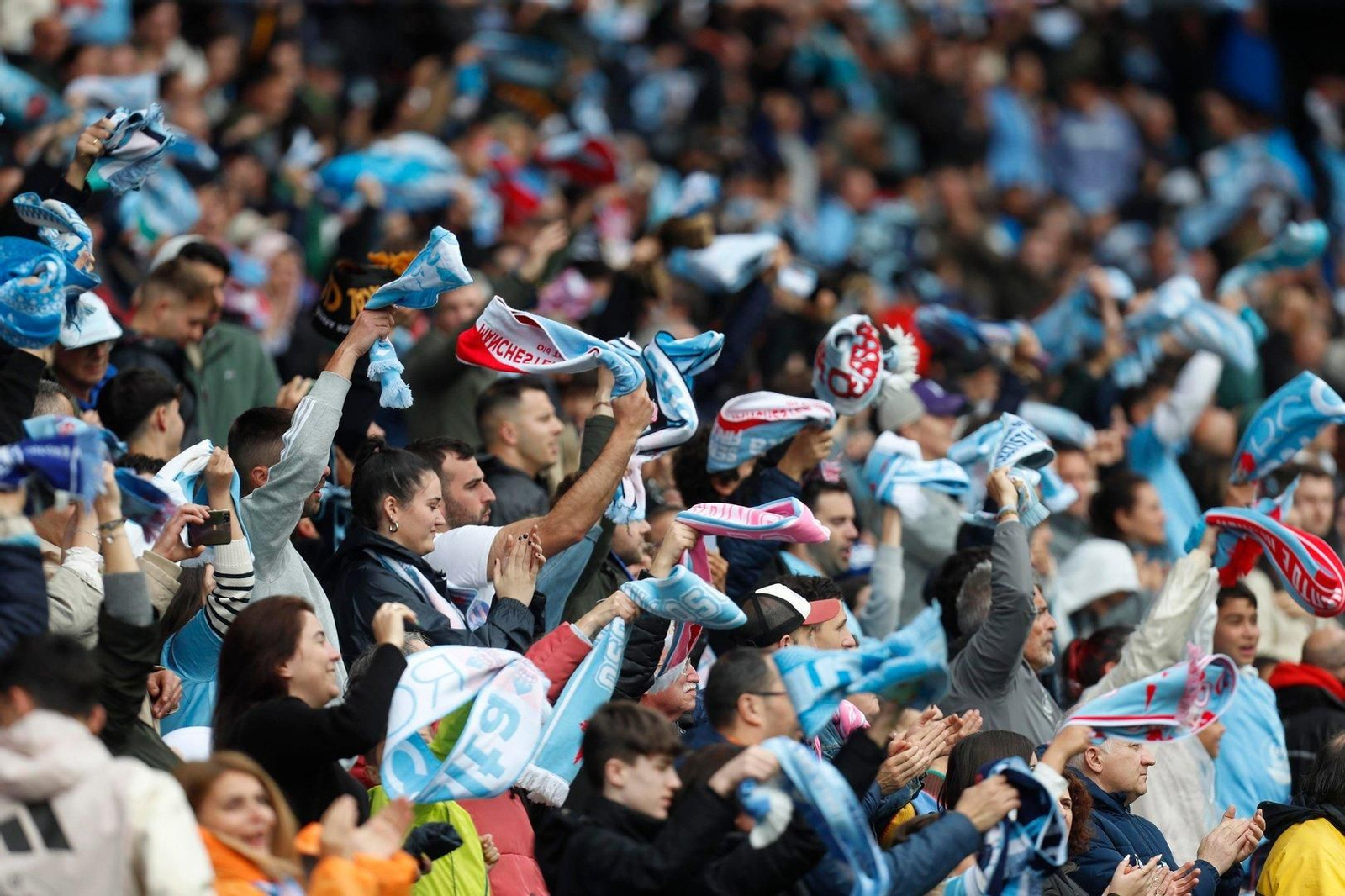 Aficionados celestes en Balaídos.