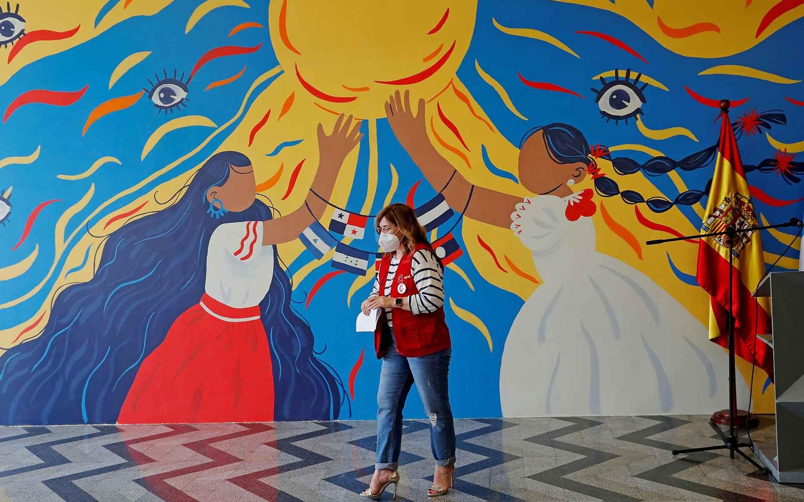 Archivo. Foto de la secretaria de Estado de Cooperación Internacional de España, Pilar Cancela, en el Centro Cultural de España en la Ciudad de Guatemala. EFE/Esteban Biba