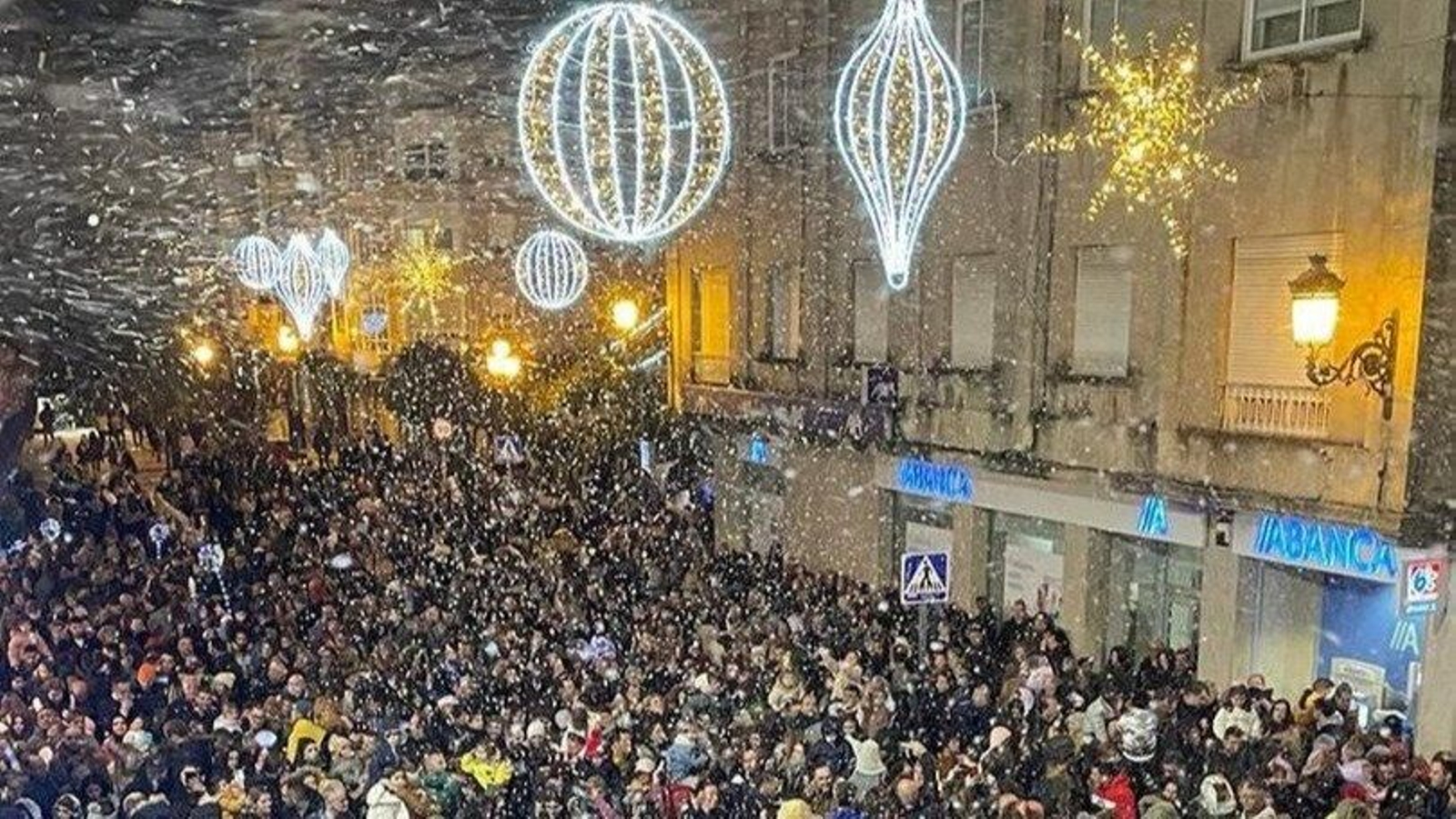 Imagen de Redondela el día del encendido de las luces navideñas.